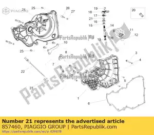 Piaggio Group 857460 t bush - Lado inferior