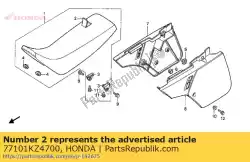 Here you can order the no description available at the moment from Honda, with part number 77101KZ4700: