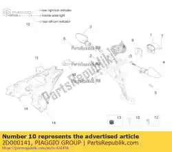 Ici, vous pouvez commander le câblage d'éclairage de plaque auprès de Piaggio Group , avec le numéro de pièce 2D000141: