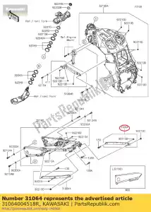 kawasaki 31064004518R pipe-comp, rr, rh, negro zx1400d8 - Lado inferior