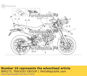 Piaggio Group 899275 nalepka na owiewk? tyln? lew? ?dorsoduro italia? - Dół