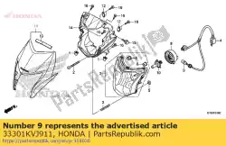 Aqui você pode pedir o lâmpada, posição lig em Honda , com o número da peça 33301KVJ911: