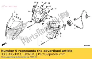 Honda 33301KVJ911 lâmpada, posição lig - Lado inferior