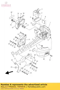 yamaha 4GL2177M0000 amortisseur, repérage 3 - La partie au fond