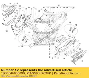 Piaggio Group 1B00646000090 poggiapiedi destro completo - Il fondo