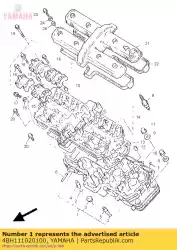 cilinderkop van Yamaha, met onderdeel nummer 4BH111020100, bestel je hier online: