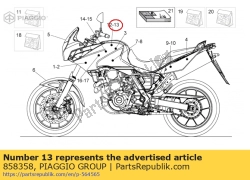 Aprilia 858358, Pegatina lh aprilia, OEM: Aprilia 858358