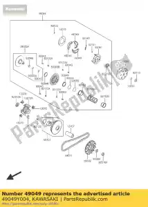 kawasaki 49049Y004 shoe-clutch sc300cjf - Bottom side