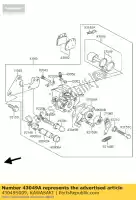 43049S009, Kawasaki, embalaje ksf400-a1 kawasaki kfx 400 2004 2005 2006, Nuevo