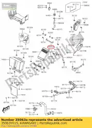 Aquí puede pedir permanecer, radiador, upp kvf300ccf de Kawasaki , con el número de pieza 35063Y015: