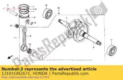 Here you can order the piston (-0. 035 - -0. 040) from Honda, with part number 13101GN2671: