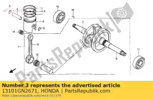 Honda 13101GN2671 piston (-0.035 - -0.040) - Bottom side
