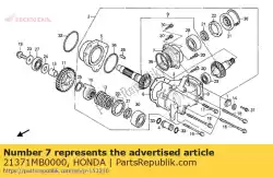 Here you can order the holder, cross shaft bearing from Honda, with part number 21371MB0000: