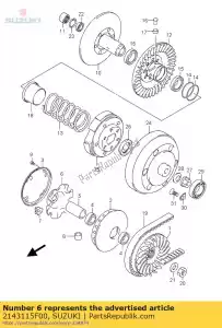 suzuki 2143115F00 plate,movable d - Bottom side