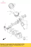 2D1116562000, Yamaha, rolamento plano, biela yamaha fz 800 1000 2006 2007 2008 2009 2010 2011 2012 2013 2014 2015, Novo