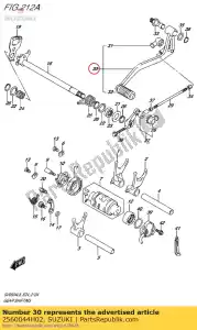 suzuki 2560044H02 conjunto de palanca, cambio de marchas - Lado inferior