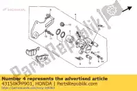 43150KPP901, Honda, calibrador sub assy., rr. freio (nissin) honda cbr 125 2004 2005 2006, Novo