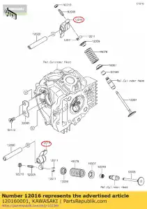 kawasaki 120160001 arm-rocker klx110-a2 - Bottom side