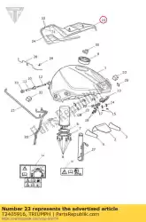 Here you can order the infill fuel tank lh moulding from Triumph, with part number T2405916: