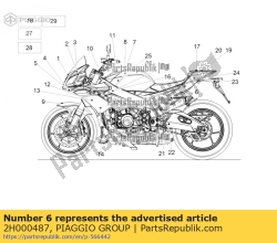 Aprilia 2H000487, Calcomanía rh-lh bosch, OEM: Aprilia 2H000487