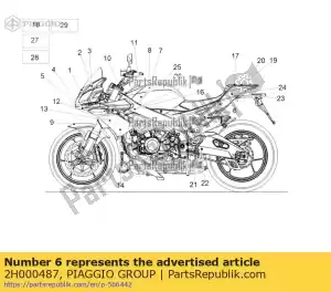 Piaggio Group 2H000487 decalcomania rh-lh bosch - Il fondo