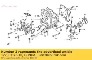 Honda 12200KGF910 tête comp., cylindre - La partie au fond