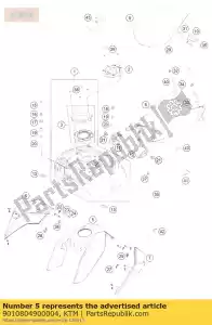 ktm 9010804900004 coperchio del serbatoio del carburante arancione - Il fondo