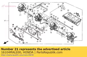 Honda 16104MALE00 carburetor assy ( - Bottom side