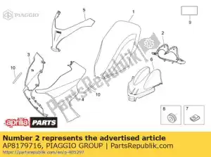 Piaggio Group AP8179716 dashboard panel. silver - Bottom side