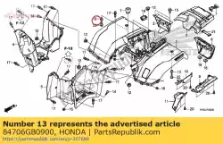 kraag, nummerbeugel se van Honda, met onderdeel nummer 84706GB0900, bestel je hier online: