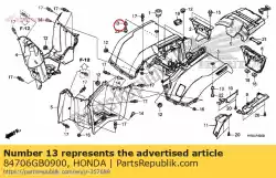 Aquí puede pedir collar, soporte de números se de Honda , con el número de pieza 84706GB0900: