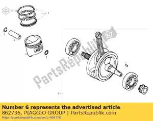 Piaggio Group 862736 cto manivela - biela - Lado inferior