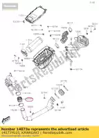 14073Y019, Kawasaki, 01 conduit,joint kawasaki  700 2019 2020 2021, Nouveau