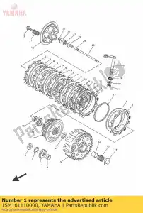 yamaha 1SM161110000 engrenagem, acionamento primário - Lado inferior