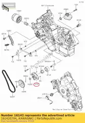 Here you can order the 01 cover-pump from Kawasaki, with part number 161420704: