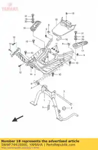 yamaha 5WWF74410000 repose-pieds arrière 2 - La partie au fond