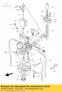 Suzuki 0949225005 piloto de jato - Lado inferior