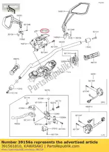 kawasaki 391561810 pad, 7,5x30x8 zr1000gefa - Onderkant