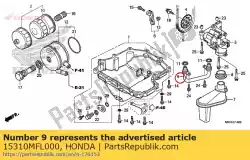 Here you can order the pipe comp., oil from Honda, with part number 15310MFL000: