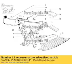 Ici, vous pouvez commander le titulaire auprès de Piaggio Group , avec le numéro de pièce 567986: