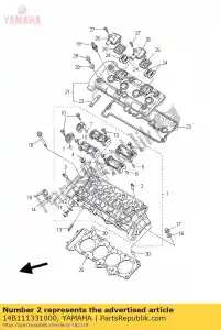 yamaha 14B111331000 prowadnica, zawór 1 - Dół