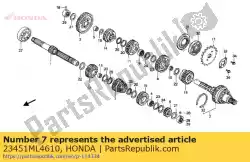 Aquí puede pedir engranaje, m3 / m4 de Honda , con el número de pieza 23451ML4610: