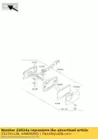 230241138, Kawasaki, lámpara-assy-tail kvf300-a4 kawasaki klf 300 2000 2001 2002 2003 2004 2005 2006, Nuevo