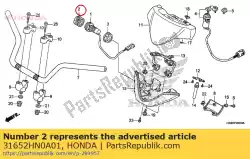 Qui puoi ordinare berretto da Honda , con numero parte 31652HN0A01: