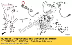 honda 31652HN0A01 cap - Onderkant