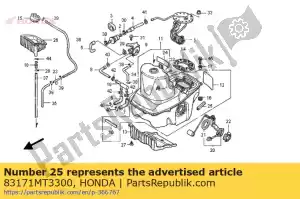 honda 83171MT3300 borracha, protetor - Lado inferior