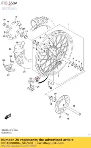 suzuki 083100008A nut - Bottom side