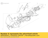 AP8590047, Aprilia, lente indicatore di direzione, Nuovo