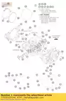 77030100144, KTM, motorhuis cpl. exc-f / xc-f 07 ktm exc xc xcf 250 2006 2007 2008 2009 2010 2011, Nieuw