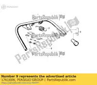 1761606, Piaggio Group, suporte central vespa px vespa px zapm74100, zapm74101 zapm74200, zapm743d 125 150 200 1985 1992 2007 2008 2011 2016 2017 2018, Novo